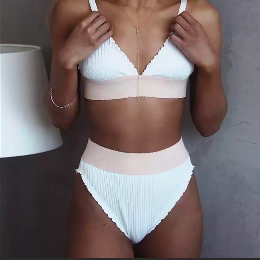 White and Pink Bikini
